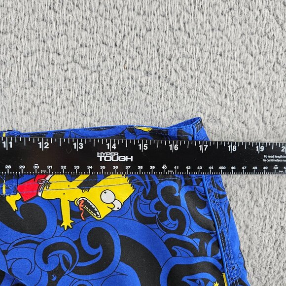 The Simpsons Board Shorts Mens 34 Black Graphic Print Beach Swim Vintage 2004 - Picture 6 of 16